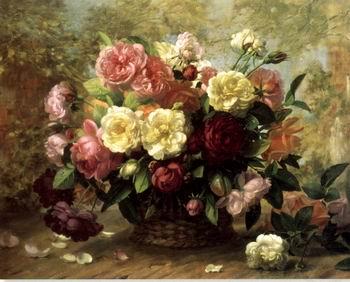 Floral, beautiful classical still life of flowers.085, unknow artist